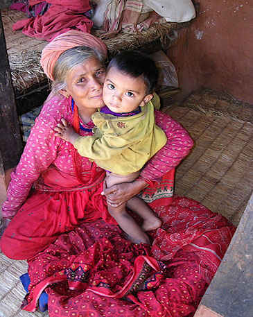 Nepal Woman and Child